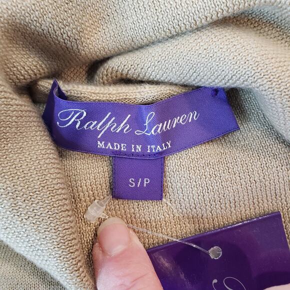 NWT RALPH LAUREN Purple Label Cashmere Turtleneck Sweater Camel Women's Small - Picture 2 of 10